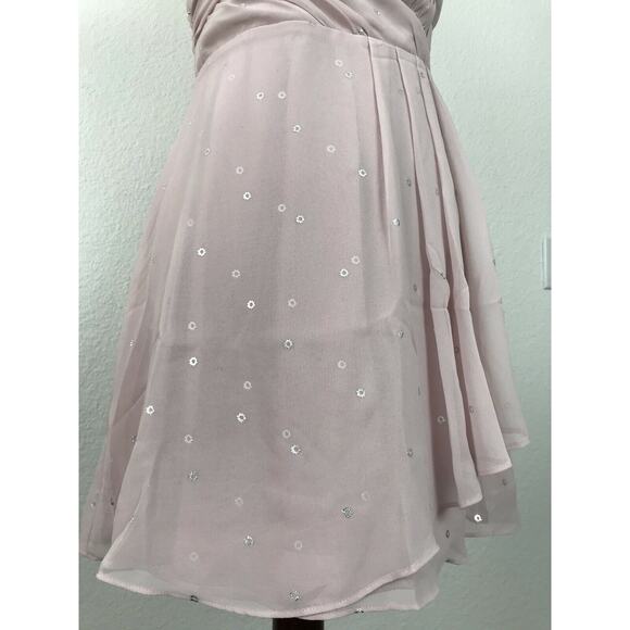 Express Metallic Print Strapless Mini Dress FLAW - Picture 8 of 12